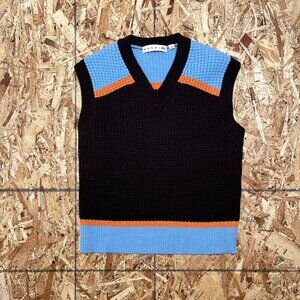 Marni x Uniqlo Knit Sweater Vest | Size S | Colorblock V-Neck